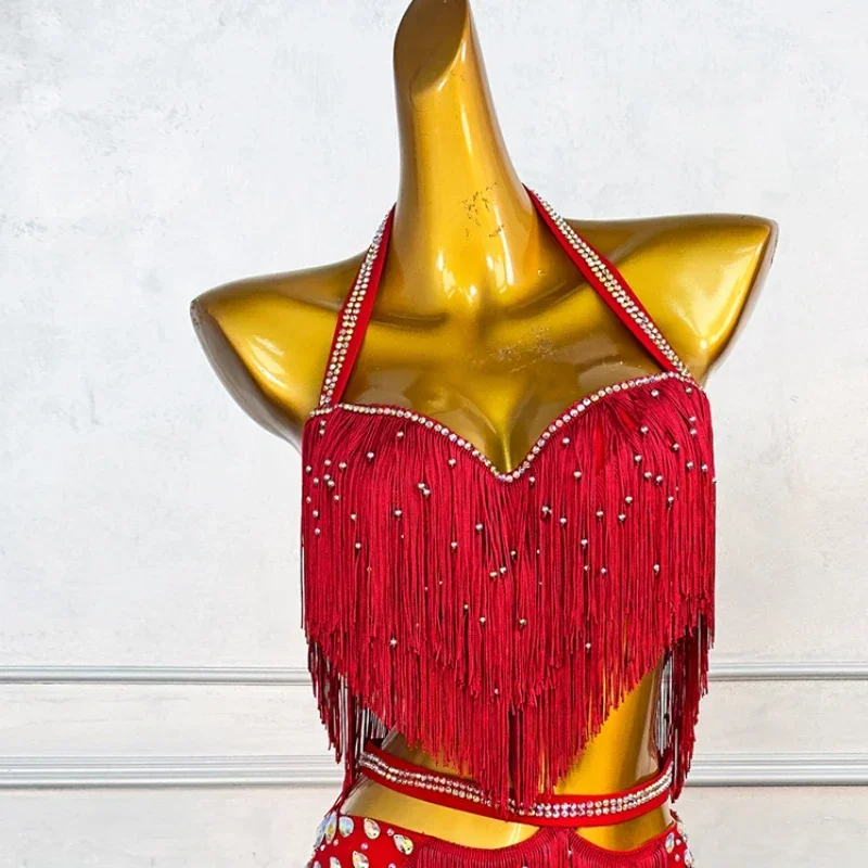 Senior AB Stones Bra+Sexy Tassel Split Skirt 2pcs Oriental Belly Dancing Competition Outfit Belly Dance Performance Costume Set
Senior AB Stones Bra+Sexy Tassel Split Skirt 2pcs Oriental Belly Dancing Competition Outfit Belly Dance Performance Costume Set