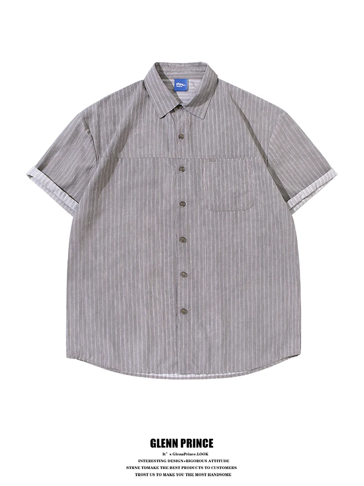 GPstudio Men's Retro Japanese Style Striped Short Sleeve Shirt Casual Commute Loose Fit Half Sleeve Summer Shirt
GPstudio Men's Retro Japanese Style Striped Short Sleeve Shirt Casual Commute Loose Fit Half Sleeve Summer Shirt
