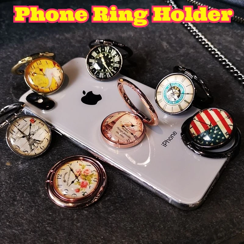 Phone Ring Holder Vintage Clock Rotatable Creative Bracket Universal Finger Grip Retro Anti Slip Portable Mobile Stand Fashion
Phone Ring Holder Vintage Clock Rotatable Creative Bracket Universal Finger Grip Retro Anti Slip Portable Mobile Stand Fashion
