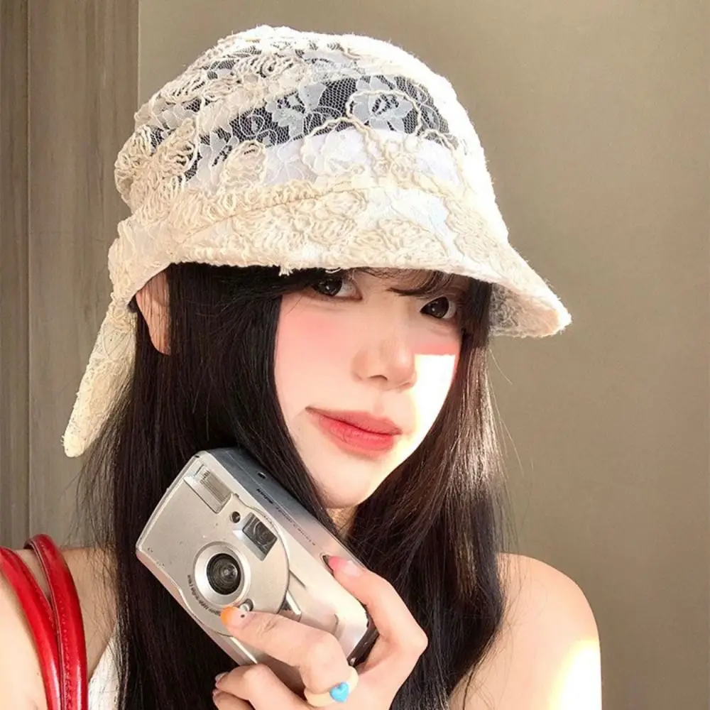 Fashion Rural Style Headscarf Baseball Hat Lace Plaid Sunscreen Headscarf Hat Japanese Flat-brimmed Strappy Bandana Cap Daily
Fashion Rural Style Headscarf Baseball Hat Lace Plaid Sunscreen Headscarf Hat Japanese Flat-brimmed Strappy Bandana Cap Daily