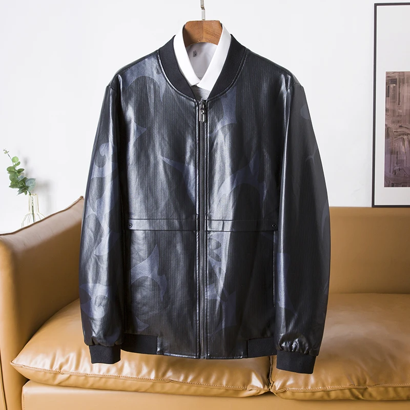 Double-Sided Wearable Men's Casual Baseball Collar Leather Jaet Autumn Outerwear Trendy Youth Active Sle ort Zipper
Double-Sided Wearable Men's Casual Baseball Collar Leather Jaet Autumn Outerwear Trendy Youth Active Sle ort Zipper