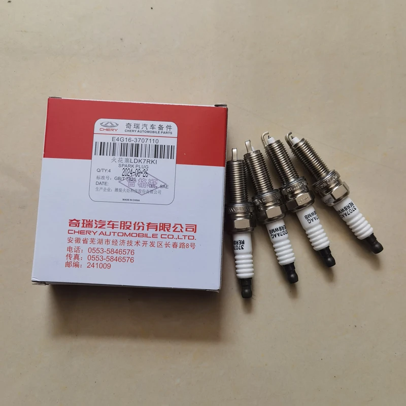 4PCS/SET Spark Plug For Chery Tiggo 3 A3 M11 J3 Arrizo 5/7 E4G16 DVVT Engine E4G16-3707110
4PCS/SET Spark Plug For Chery Tiggo 3 A3 M11 J3 Arrizo 5/7 E4G16 DVVT Engine E4G16-3707110