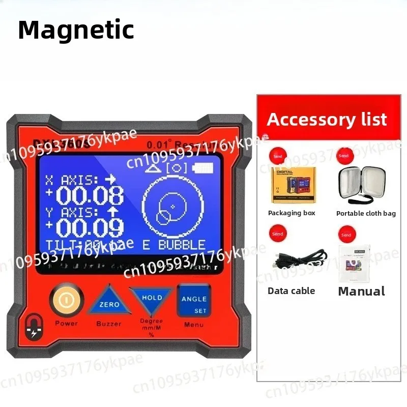 Level with Magnetic Angle Meter Angle Box High Precision Dual-axis Digital Display Inclinometer DXL360S
Level with Magnetic Angle Meter Angle Box High Precision Dual-axis Digital Display Inclinometer DXL360S