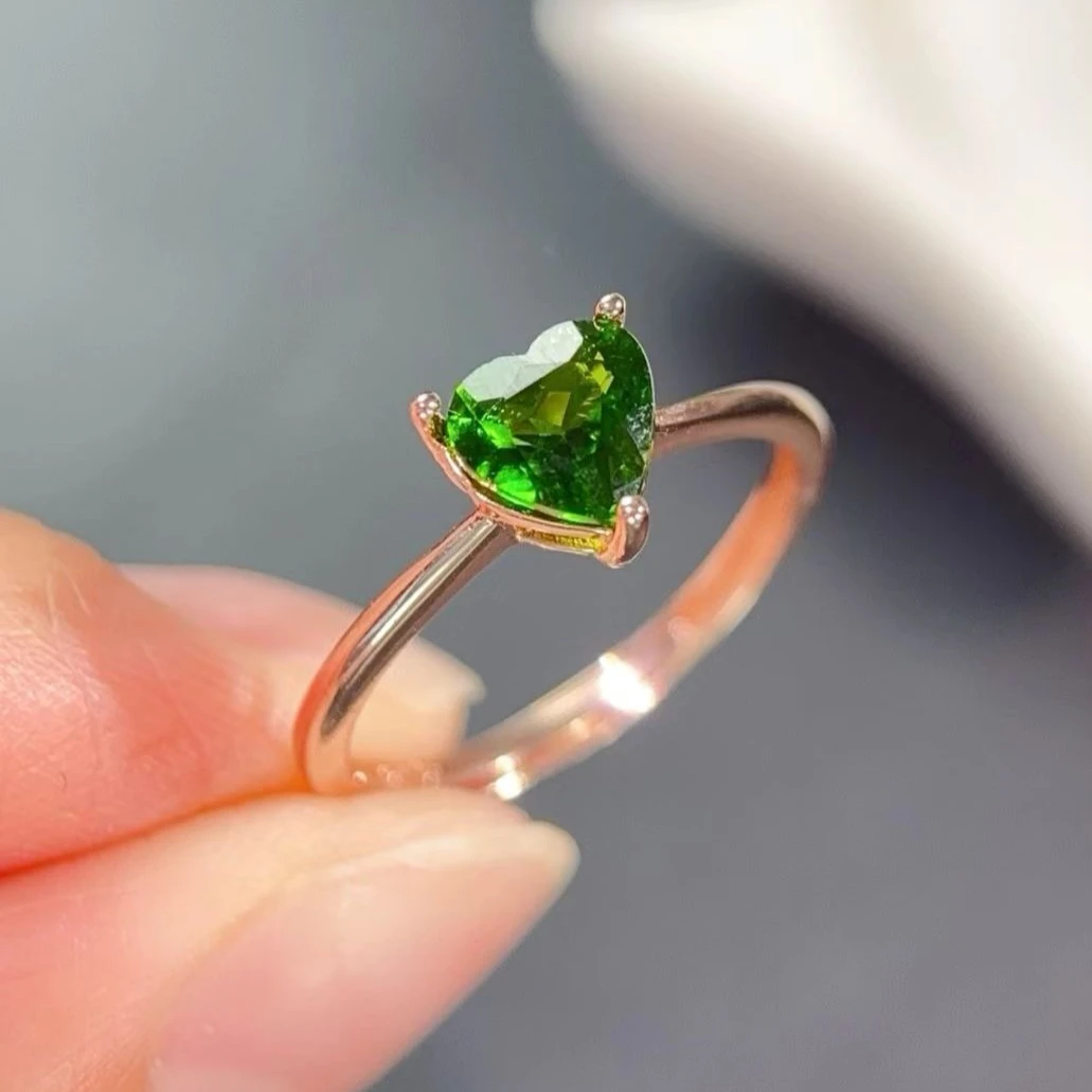 925 Silver Gemstone Ring 6mm 0.6ct Natural Diopside Ring with Certificate 18K Gold Plated Silver Chrome Diopside Jewelry
925 Silver Gemstone Ring 6mm 0.6ct Natural Diopside Ring with Certificate 18K Gold Plated Silver Chrome Diopside Jewelry