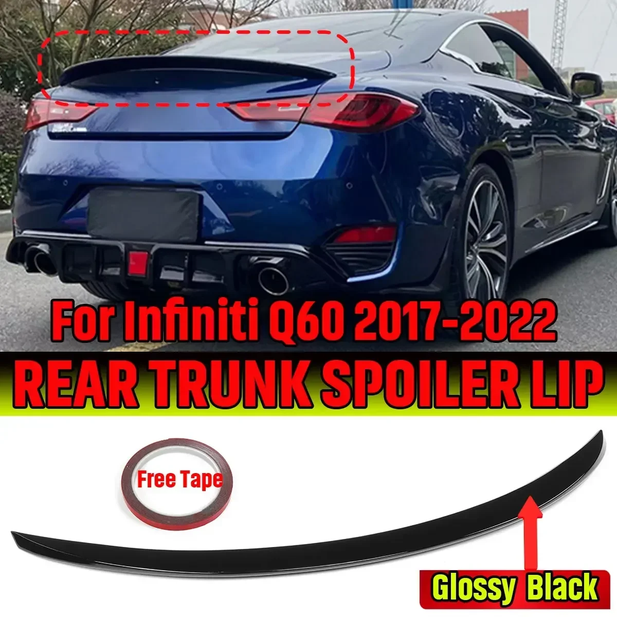 Q60 Автомобильный задний спойлер для багажника, губа для багажника, губа для Infiniti Q60 2017-2022, задний спойлер, крыло, губа для удлинения
Q60 Автомобильный задний спойлер для багажника, губа для багажника, губа для Infiniti Q60 2017-2022, задний спойлер, крыло, губа для удлинения