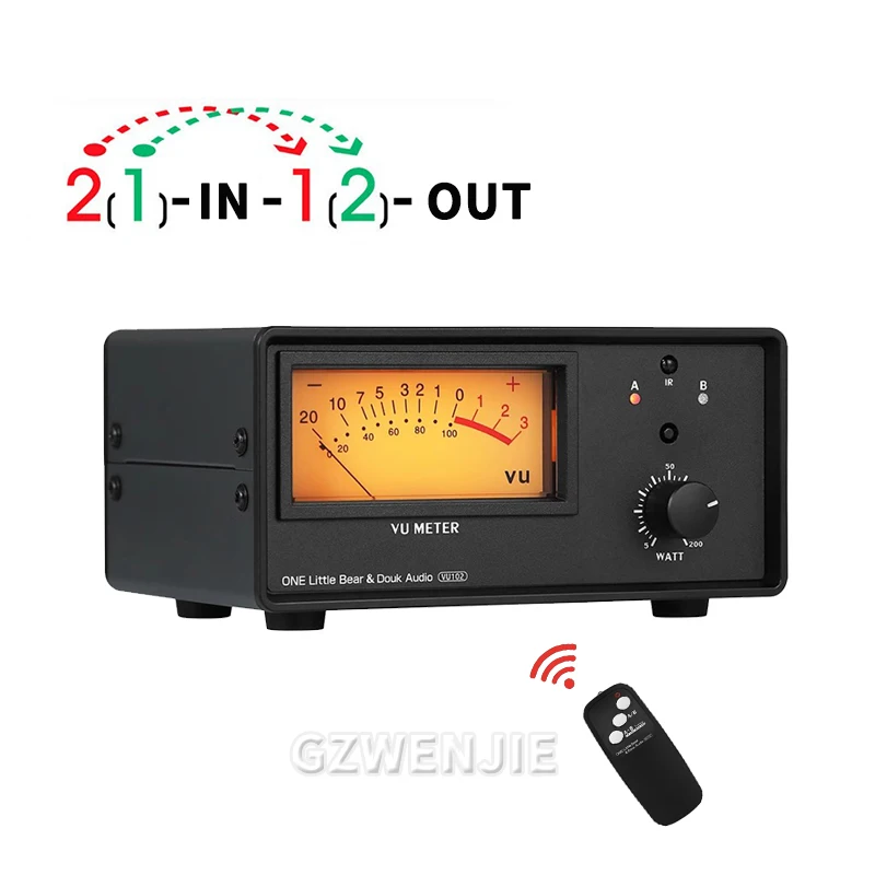 VU102 Amplifier Selector 1-IN-2-OUT Zone Speaker Switcher Box with VU Meter Audio Splitter w/Remote Control with Remote Control
VU102 Amplifier Selector 1-IN-2-OUT Zone Speaker Switcher Box with VU Meter Audio Splitter w/Remote Control with Remote Control