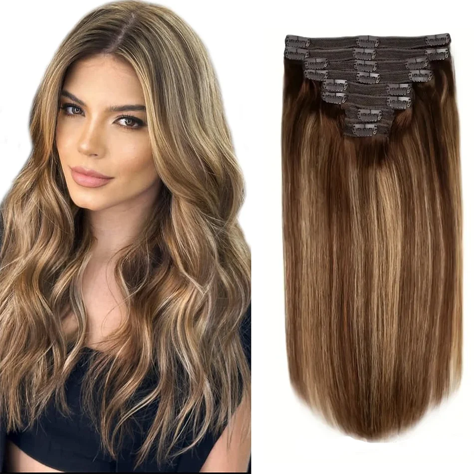 Clip In Human Hair Extensions Straight Remy 100 Human Hair 8pcs/set Full Head Thin Hair Hairpiece Piano Highlight Hair Clip
Clip In Human Hair Extensions Straight Remy 100 Human Hair 8pcs/set Full Head Thin Hair Hairpiece Piano Highlight Hair Clip
