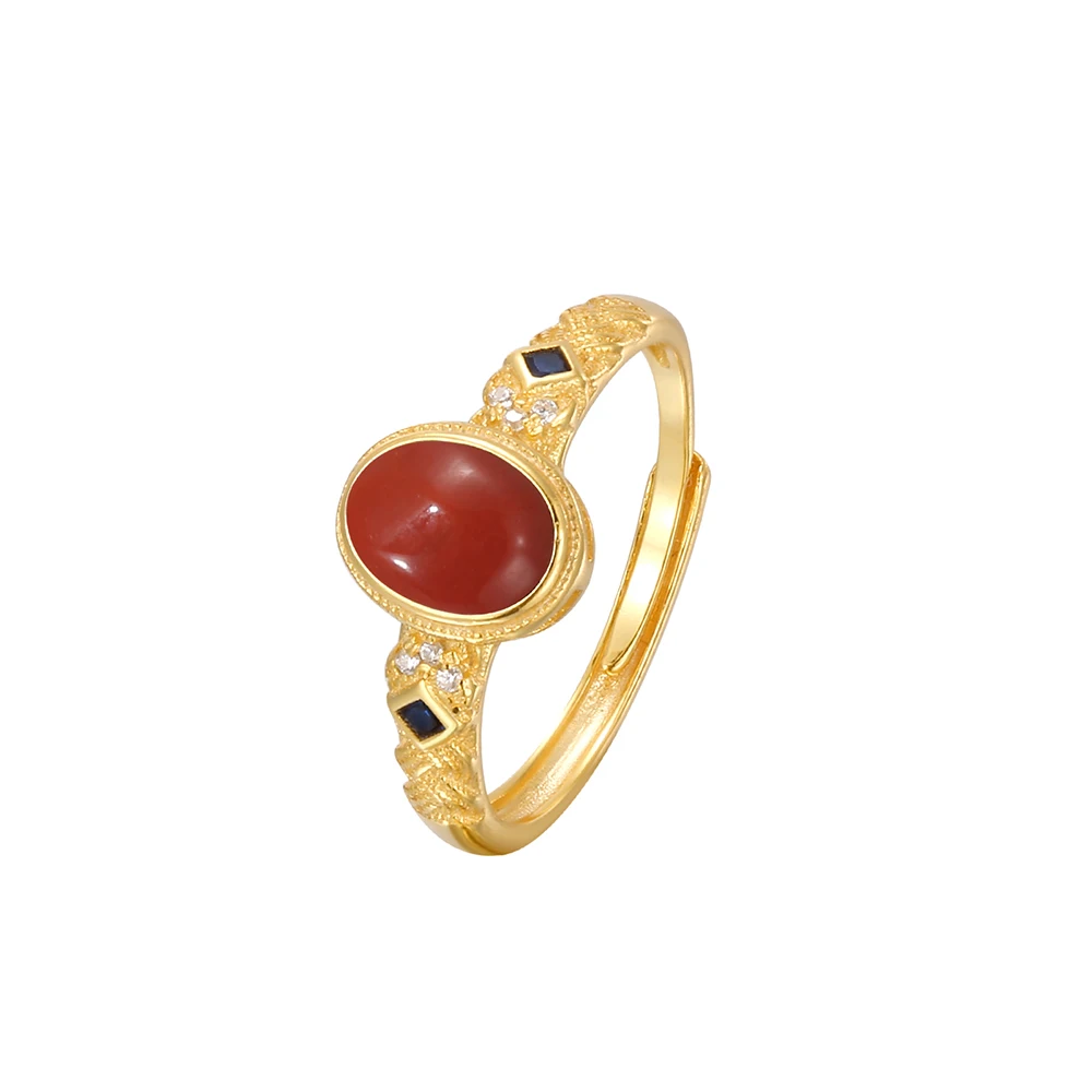 925 Silver 18k Gold Bridal Wedding Ring Adjustable Red Agate Jewelry Vintage Boho Engagement Gift for Bride, Anniversary Jewelry
925 Silver 18k Gold Bridal Wedding Ring Adjustable Red Agate Jewelry Vintage Boho Engagement Gift for Bride, Anniversary Jewelry