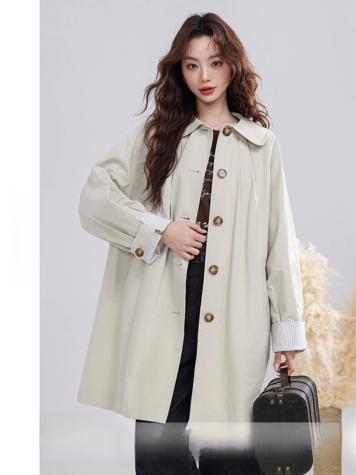 Corner Ce Women's Mid-Length Jaet Coat Loose Casual Top Commute Sle Cotton Blend Long Sve Single Button Closure
Corner Ce Women's Mid-Length Jaet Coat Loose Casual Top Commute Sle Cotton Blend Long Sve Single Button Closure