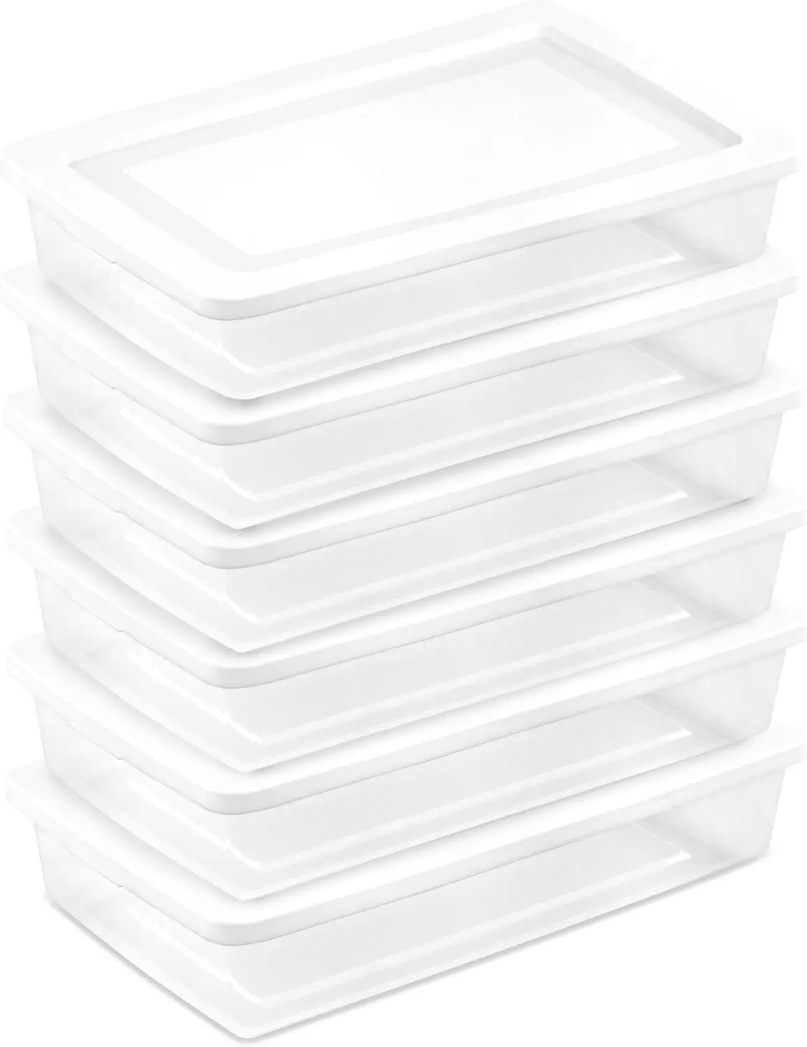 6 Pack Storage Box, 41 Quart Stackable Tote, Clear Plastic Container with Secure Snapping Lids for Home and Office Organization
6 Pack Storage Box, 41 Quart Stackable Tote, Clear Plastic Container with Secure Snapping Lids for Home and Office Organization