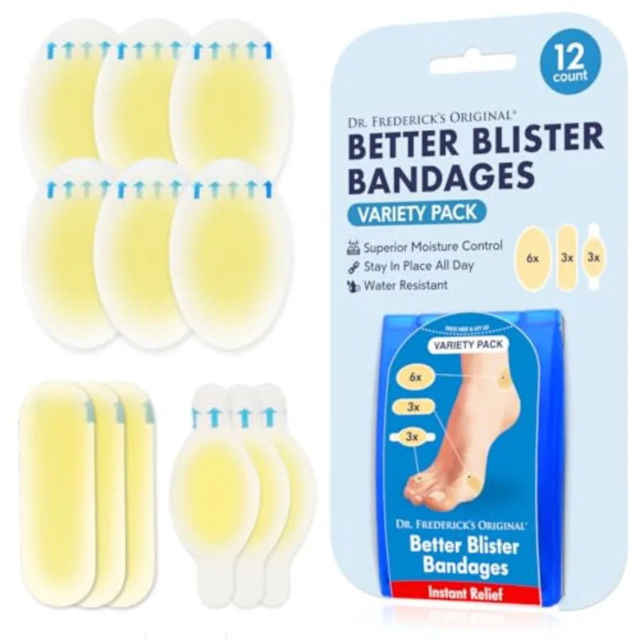 Dr. Frederick's Original Hydrocolloid Blister Bandages ct Waterproof Pads 40% More Cushioning Blister Prevention and Treatment
Dr. Frederick's Original Hydrocolloid Blister Bandages ct Waterproof Pads 40% More Cushioning Blister Prevention and Treatment