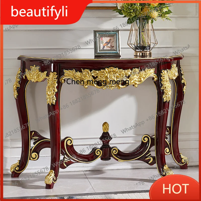 A139 European solid wood carving flower entrance table Neoclassical red sandalwood painted gold entrance table entry partition t
A139 European solid wood carving flower entrance table Neoclassical red sandalwood painted gold entrance table entry partition t