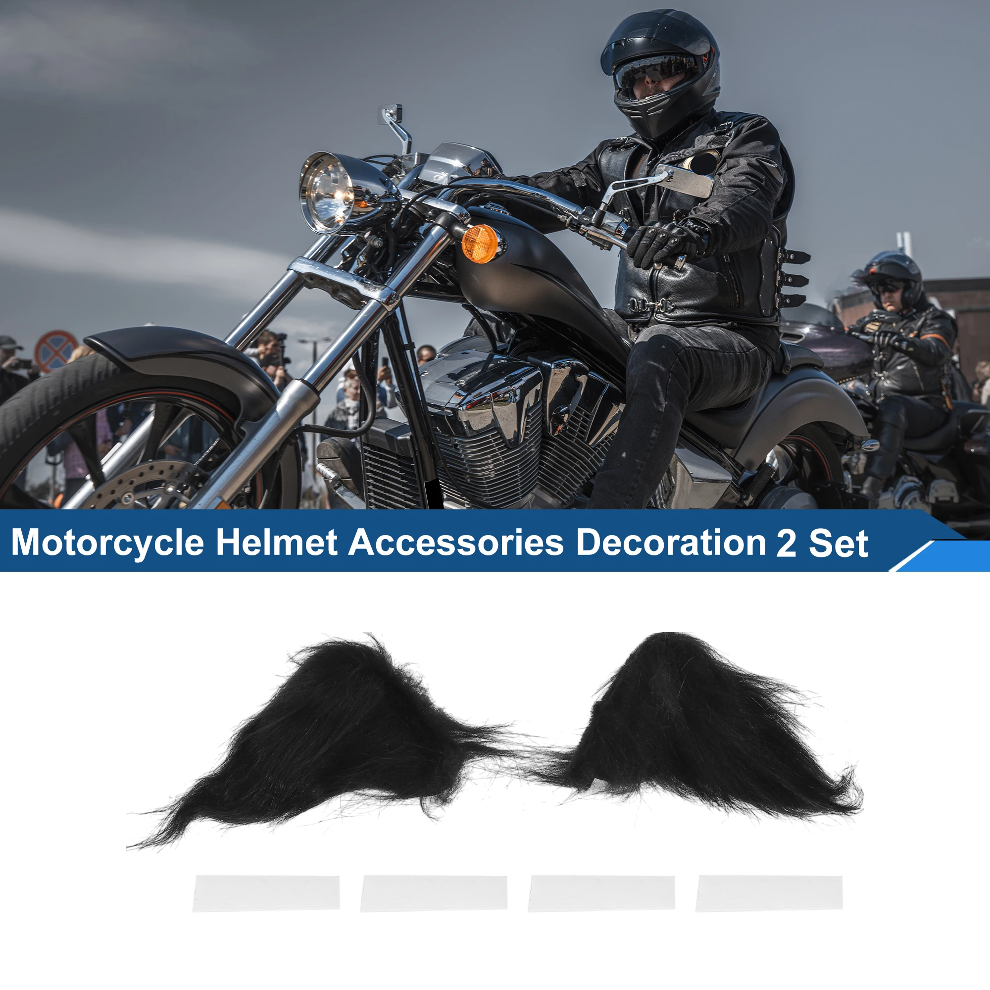 X Autohaux Motorcycle Helmet Accessories Decoration Black Plush Sticker 2 Set
X Autohaux Motorcycle Helmet Accessories Decoration Black Plush Sticker 2 Set