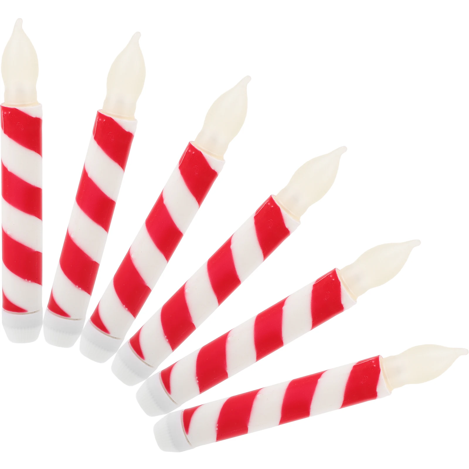 6pcs Flameless Taper Candles Lollipop LED White Flashing Party Home Decor Red Stripe Operated Candles LED Lighting
6pcs Flameless Taper Candles Lollipop LED White Flashing Party Home Decor Red Stripe Operated Candles LED Lighting