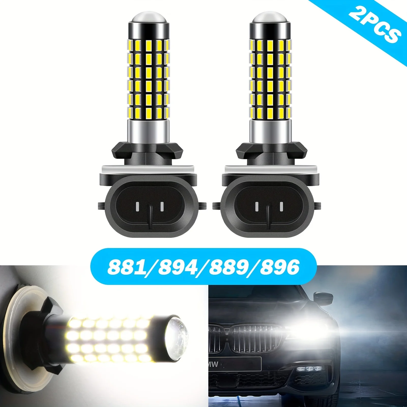 2pcs 881 894 889 886 LED Bulbs 6500K White with Projector for Fog Lights DRL Lights Bulb
2pcs 881 894 889 886 LED Bulbs 6500K White with Projector for Fog Lights DRL Lights Bulb