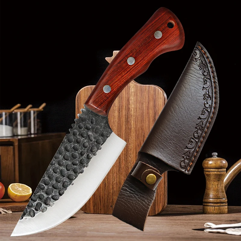 Professional Handle Bone Cleaver Knife Handmade Forged Stainless Steel Boning Knife Sharp Kitchen Vegetable Fruit Slicing Knife
Professional Handle Bone Cleaver Knife Handmade Forged Stainless Steel Boning Knife Sharp Kitchen Vegetable Fruit Slicing Knife