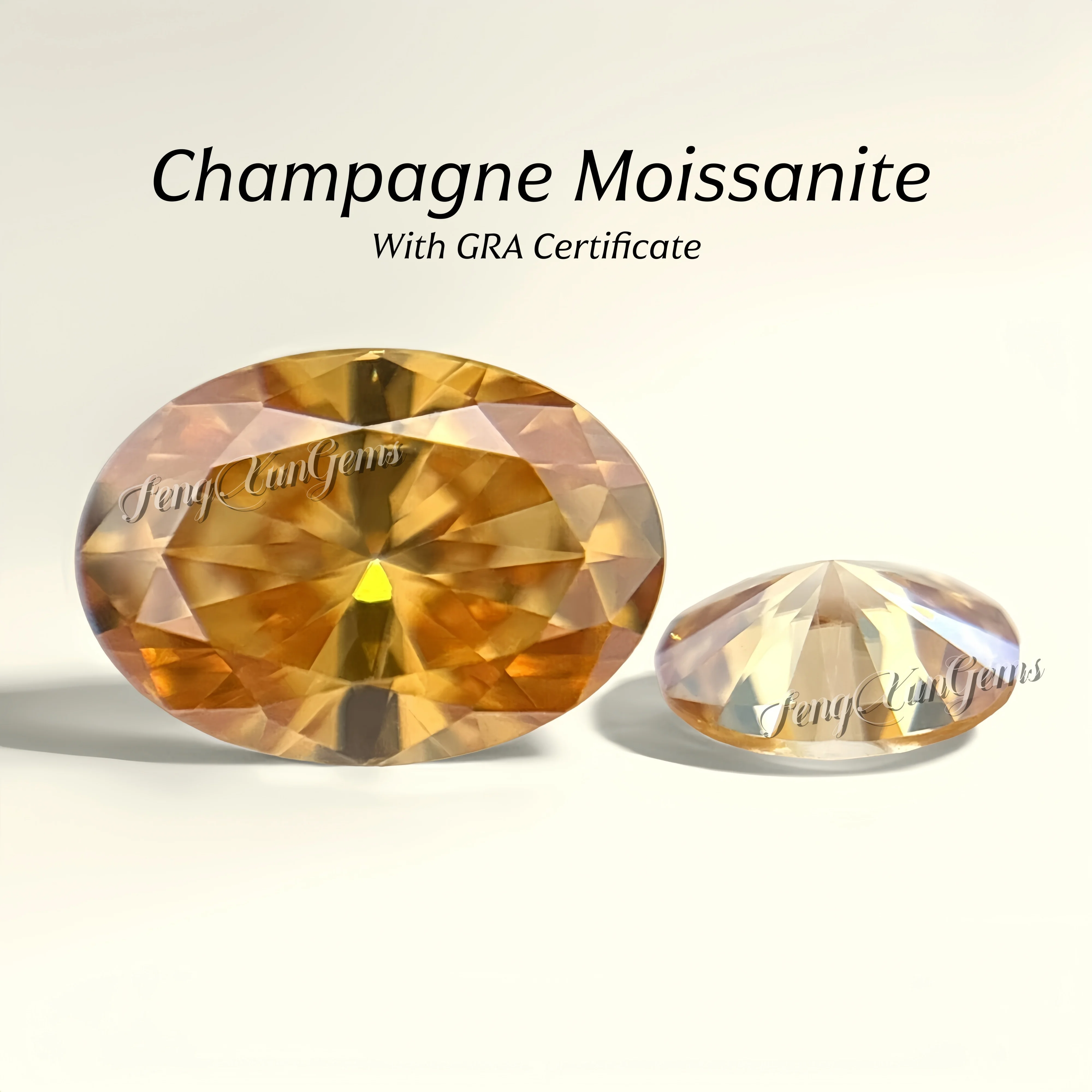 Oval Shape Champagne Moissanite Loose Stones With GRA Certificate 0.2~8ct Charm Gemstone For Jewelry Making Materials
Oval Shape Champagne Moissanite Loose Stones With GRA Certificate 0.2~8ct Charm Gemstone For Jewelry Making Materials