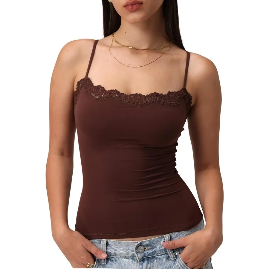 Starrylion Padded Lace Cami Top Double Lined Sexy Tank Top Spaghetti Strap Club Party Shirt
Starrylion Padded Lace Cami Top Double Lined Sexy Tank Top Spaghetti Strap Club Party Shirt