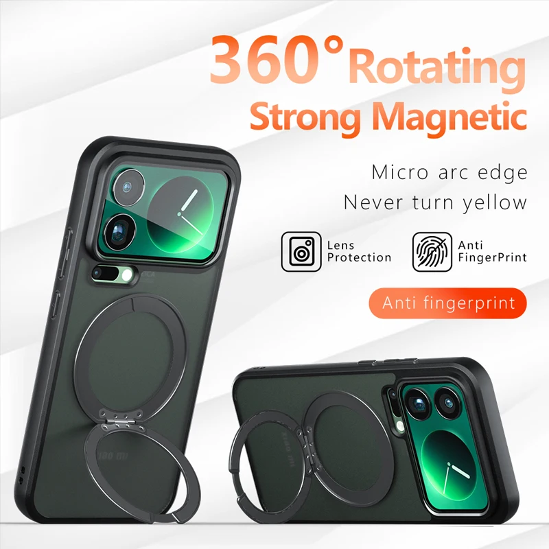 For Xiaomi 17 Pro Max 17 Pro Case Shockproof Magnetic Frosted Feel Matte PC+TPU Anti-fingerprint Translucent Ring Stand Cover
For Xiaomi 17 Pro Max 17 Pro Case Shockproof Magnetic Frosted Feel Matte PC+TPU Anti-fingerprint Translucent Ring Stand Cover
