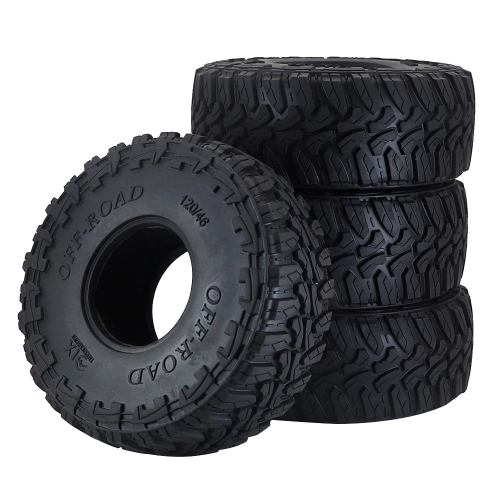4pcs 1.9 Inch Rubber Tyre 120*46mm For 1/10 Rc Crawler Car Traxxas Trx4 Axial Scx10 Wraith Scx10 Yikong Rgt Wrangler 1.9 Wheel
4pcs 1.9 Inch Rubber Tyre 120*46mm For 1/10 Rc Crawler Car Traxxas Trx4 Axial Scx10 Wraith Scx10 Yikong Rgt Wrangler 1.9 Wheel