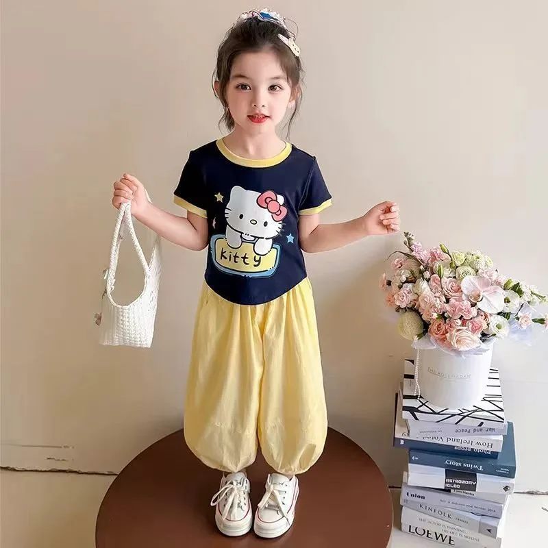 Hello Kitty Anime Kawaii Sanrio Ins Fashion Short Sleeve Shirt Pants Summer 2025 Cute Sportswear Casual Baby Clothes Gifts
Hello Kitty Anime Kawaii Sanrio Ins Fashion Short Sleeve Shirt Pants Summer 2025 Cute Sportswear Casual Baby Clothes Gifts