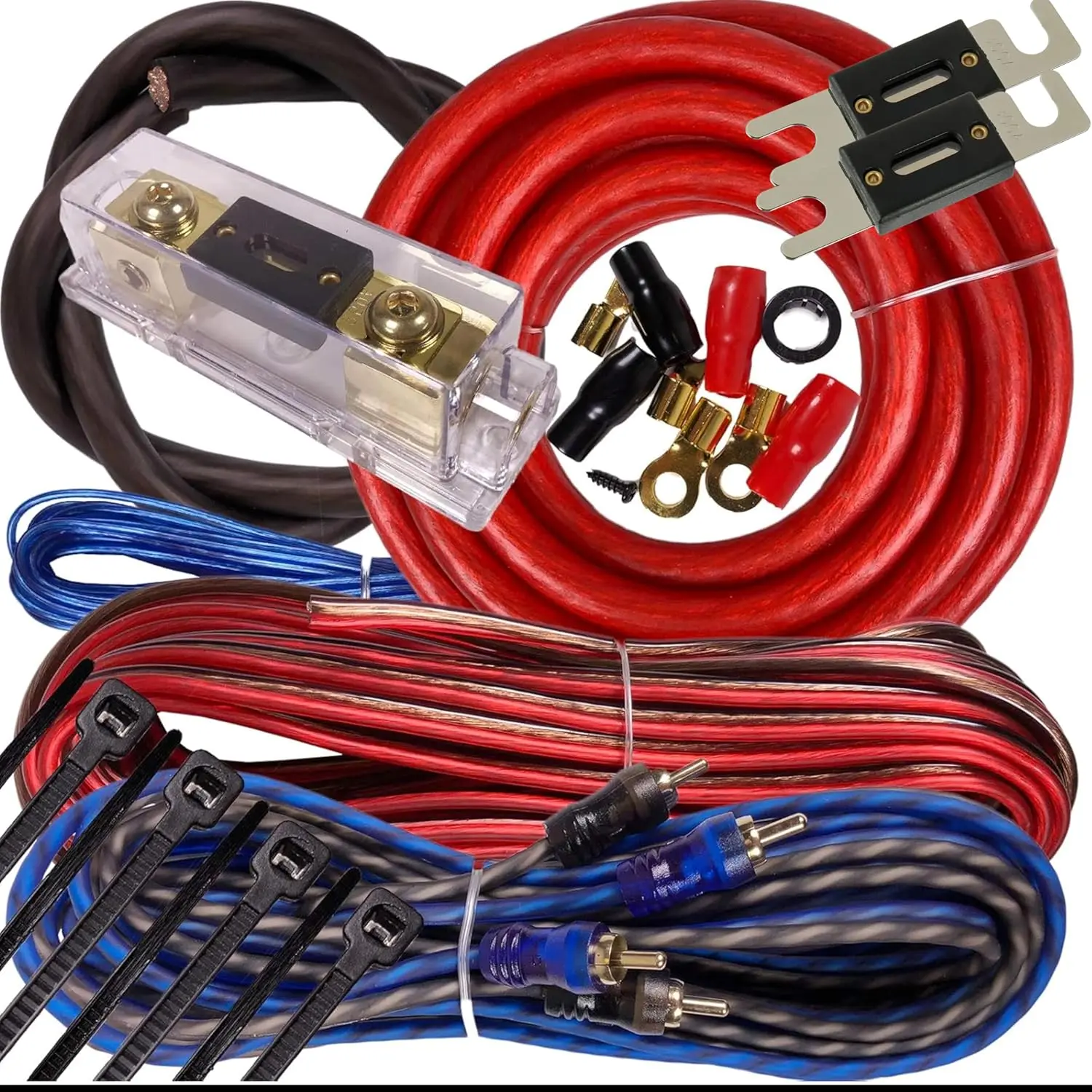 Complete 4 Gauge Amplifier Installation Wiring Kit 3000W - Car/Truck/Motorcycle/RV/ATV, Red
Complete 4 Gauge Amplifier Installation Wiring Kit 3000W - Car/Truck/Motorcycle/RV/ATV, Red