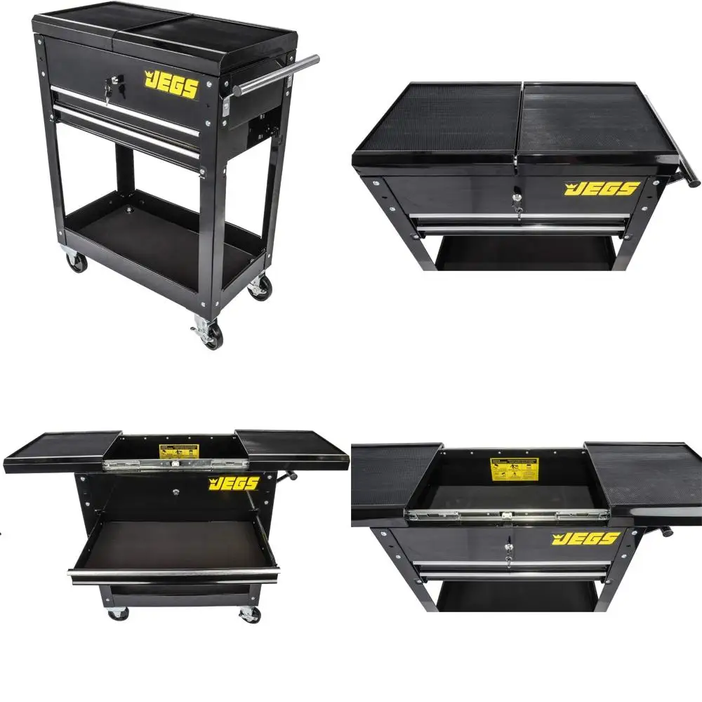 Heavy Duty Toolbox Cart with 220 lbs Capacity, 4 Caster Wheels, 2 Keys, 6 Drawer Liners, Black Color, Large Storage Solution
Heavy Duty Toolbox Cart with 220 lbs Capacity, 4 Caster Wheels, 2 Keys, 6 Drawer Liners, Black Color, Large Storage Solution