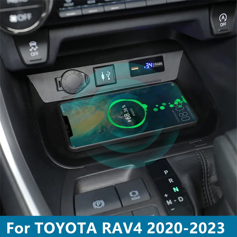 For TOYOTA RAV4 2020-2023 Original Parking space car temperature and voltage detection mobile phone dual USB charger accessories
For TOYOTA RAV4 2020-2023 Original Parking space car temperature and voltage detection mobile phone dual USB charger accessories