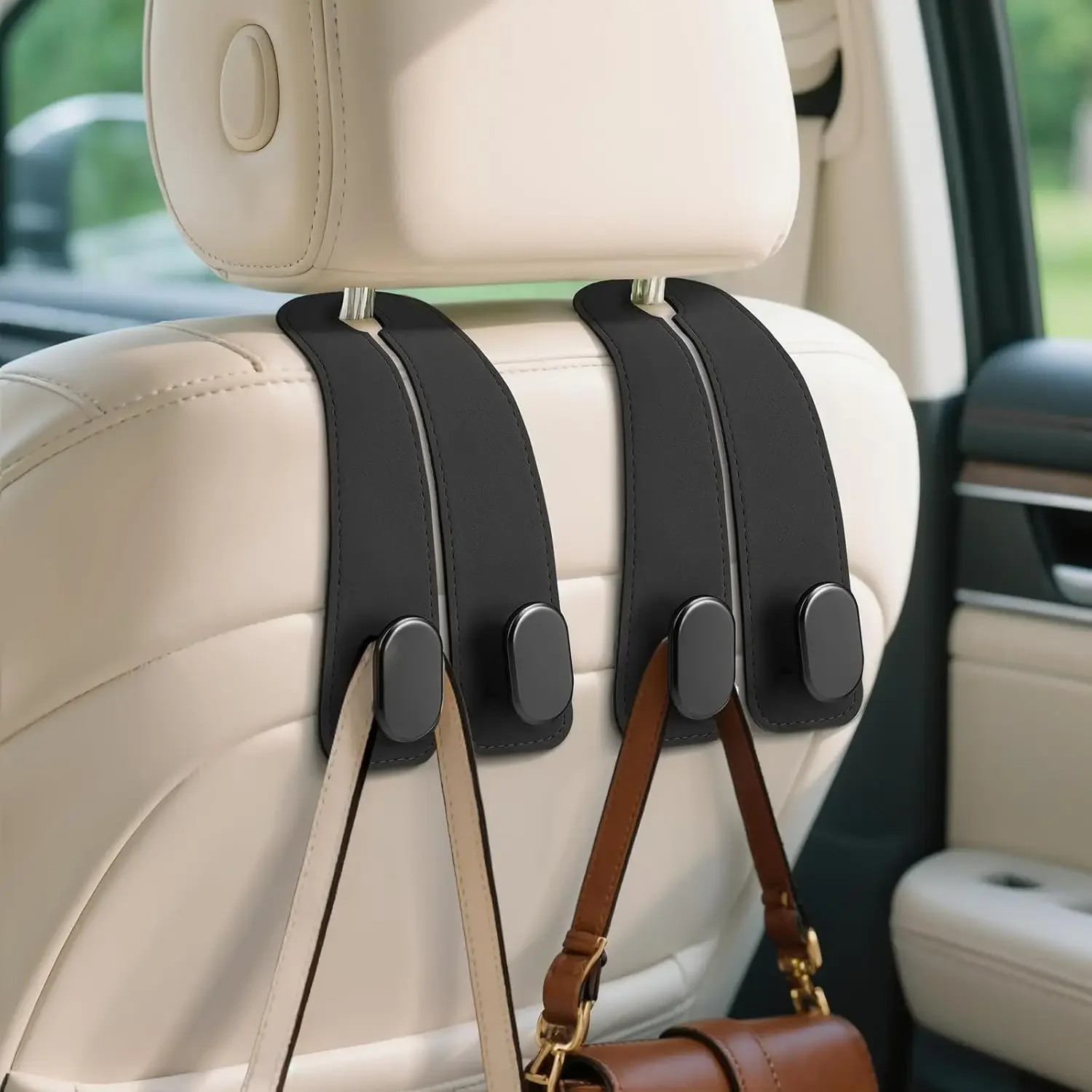 Universal Car Purse Hooks - 2 Pack, Double Metal Hook Holder for Bags, Bottles, Phones
Universal Car Purse Hooks - 2 Pack, Double Metal Hook Holder for Bags, Bottles, Phones