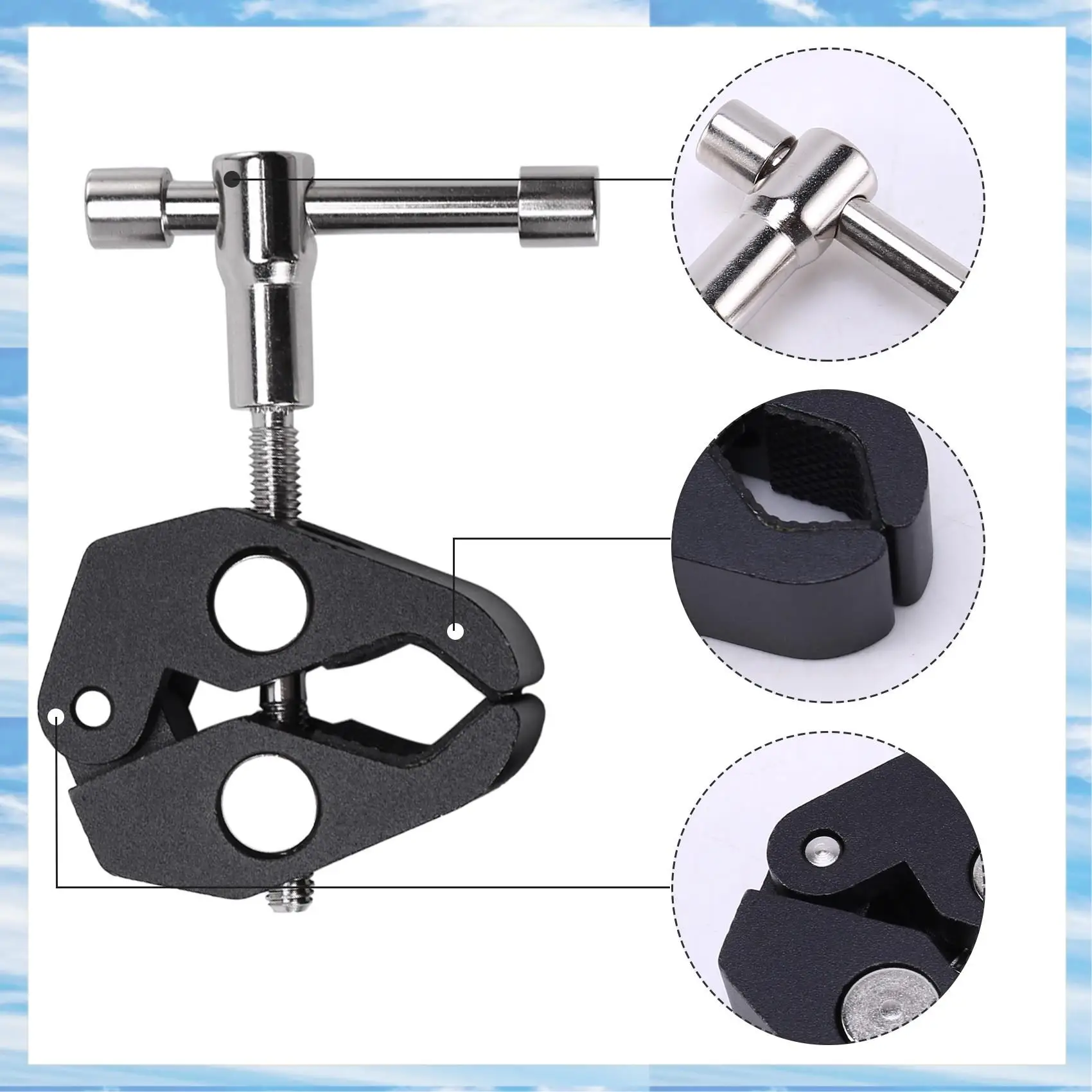 T31C-2Pack Super Clamp Крабовый зажим для фотосъемки с резьбовым стержнем 1/4 и 3/8 дюйма, плоскогубцы, зажим для зеркальных камер, 15 мм Ro
T31C-2Pack Super Clamp Крабовый зажим для фотосъемки с резьбовым стержнем 1/4 и 3/8 дюйма, плоскогубцы, зажим для зеркальных камер, 15 мм Ro