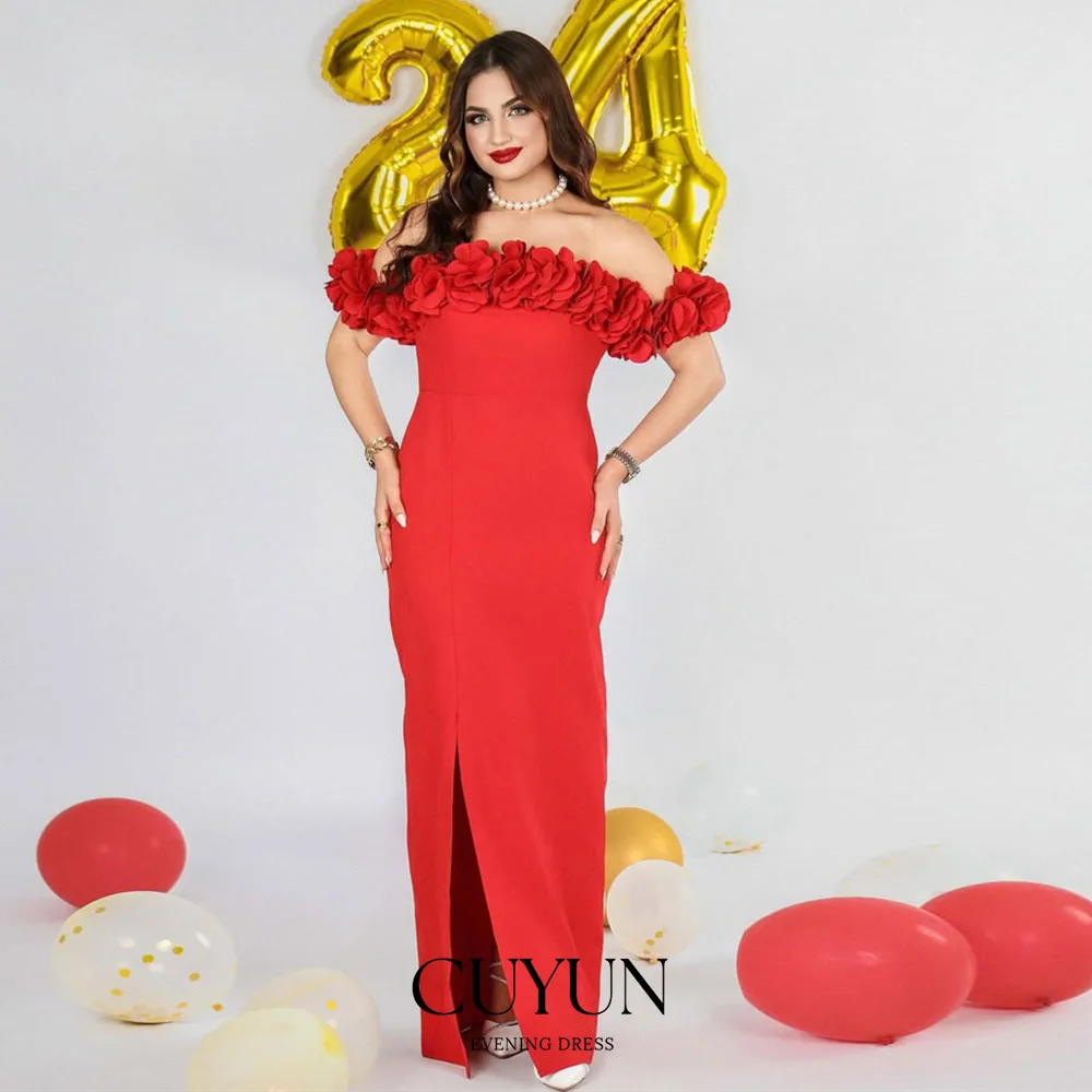 Индивидуальное красное роскошное женское платье CUYUN для дня рождения, вечернее платье с открытыми плечами и плиссировкой
Индивидуальное красное роскошное женское платье CUYUN для дня рождения, вечернее платье с открытыми плечами и плиссировкой
