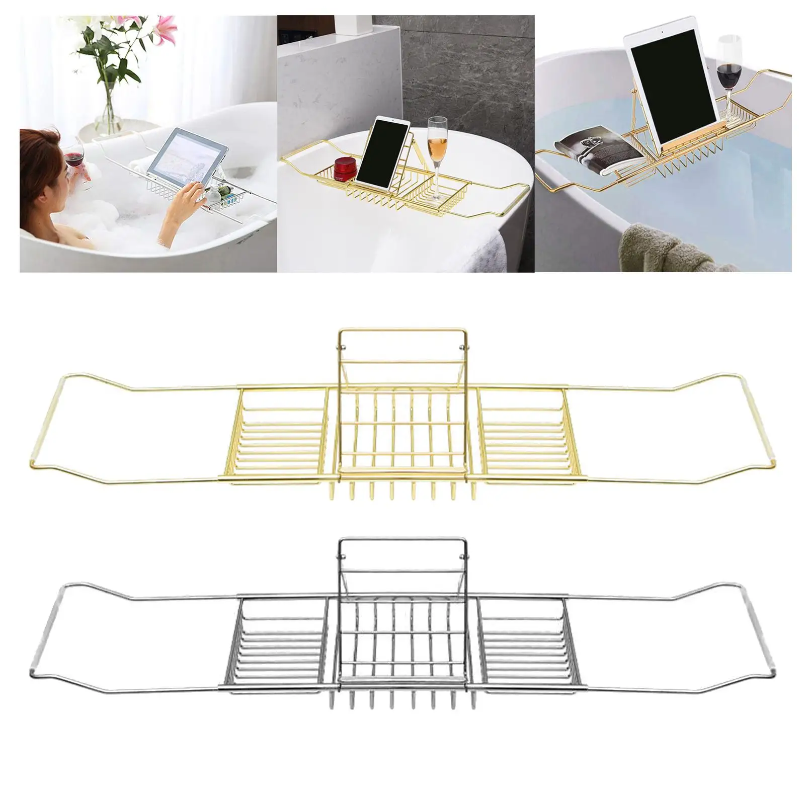 Stainless Steel Bathtub Tray, Expandable Bath , Over Tub with Glass And Holder, Bathroom
Stainless Steel Bathtub Tray, Expandable Bath , Over Tub with Glass And Holder, Bathroom