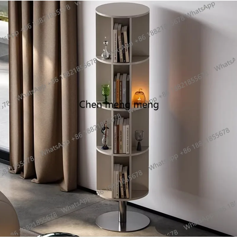 High-end rotating bookshelf home living room display decorative cabinet
High-end rotating bookshelf home living room display decorative cabinet