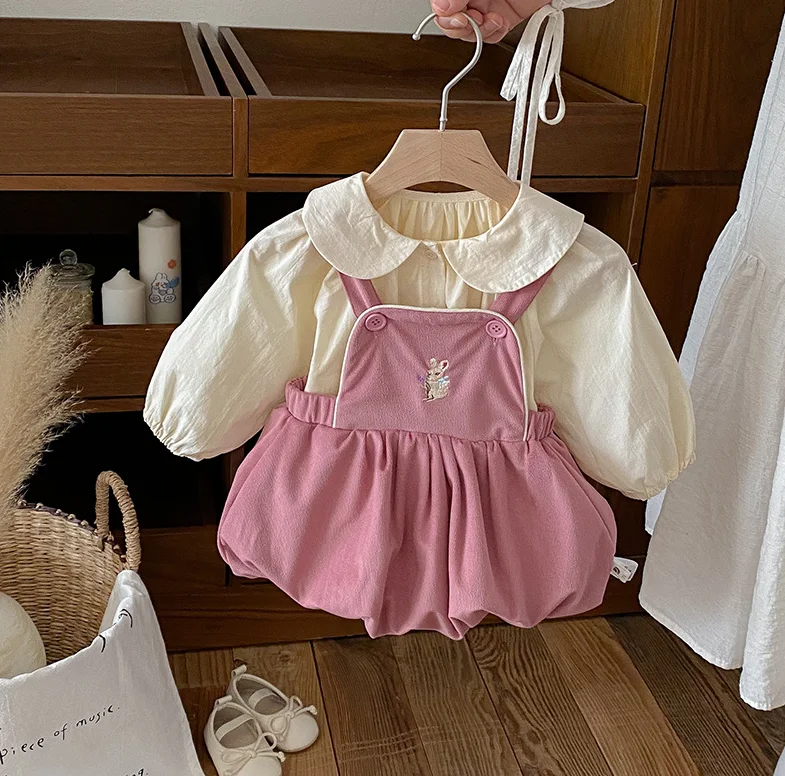 New Baby Girls Sping & Fall Long Sleeve Sets, Blouse + Rose Romper Princess Fashion Suits 0-2 T
New Baby Girls Sping & Fall Long Sleeve Sets, Blouse + Rose Romper Princess Fashion Suits 0-2 T