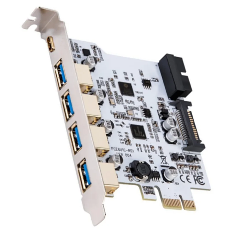 Upgraded PCI-E Expansion Card USB 3.0 5 Port+ 1 Port USB 3.1 PCI-Express Controller PCI-E Type-C USB 3.0 Interface PCIE Adapter
Upgraded PCI-E Expansion Card USB 3.0 5 Port+ 1 Port USB 3.1 PCI-Express Controller PCI-E Type-C USB 3.0 Interface PCIE Adapter