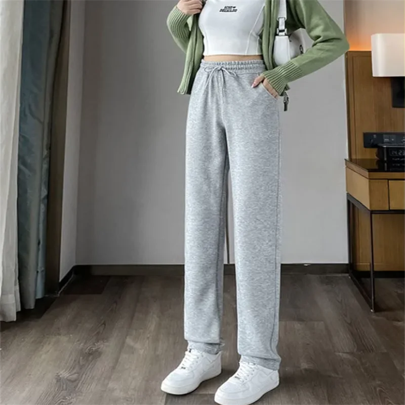 Cotton Sports Pants Female High Waist Trouser Loose Casual Pants Elastic Strap Tied Pants Cotton Woman Pants Straight Pants
Cotton Sports Pants Female High Waist Trouser Loose Casual Pants Elastic Strap Tied Pants Cotton Woman Pants Straight Pants