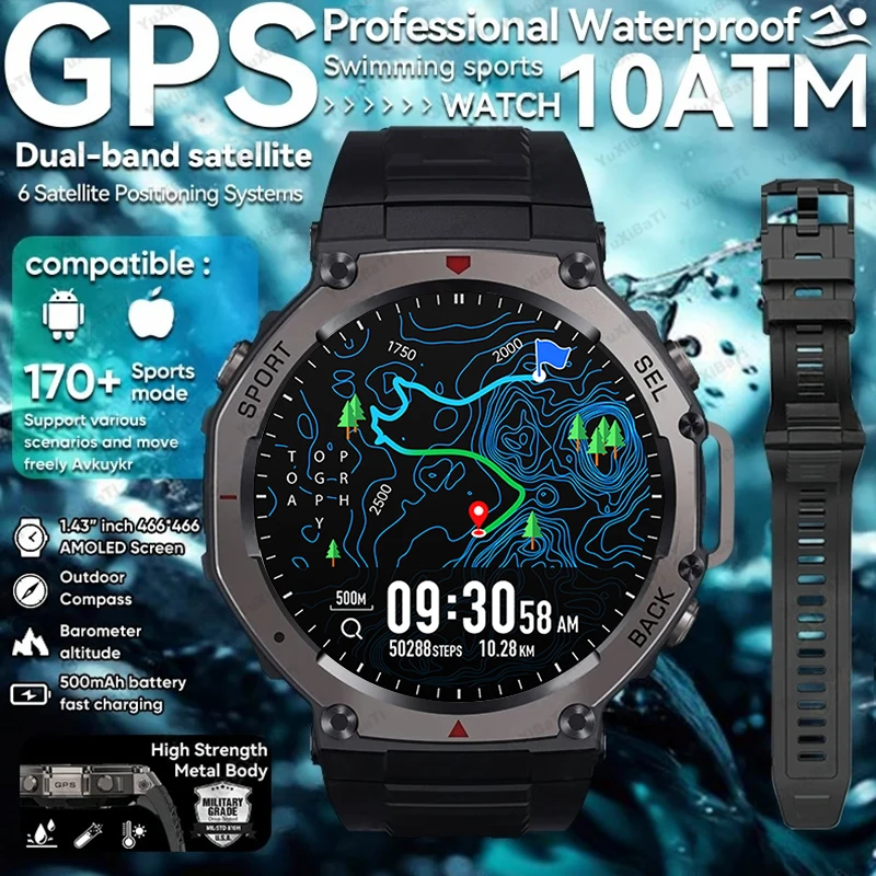 T-Rex 3 Ultra GPS Smart Watch 5 ATM Waterproof Built-in Dual-band GNSS Compass Military Sport Smartwatch Men 2025 New For Xiaomi
T-Rex 3 Ultra GPS Smart Watch 5 ATM Waterproof Built-in Dual-band GNSS Compass Military Sport Smartwatch Men 2025 New For Xiaomi