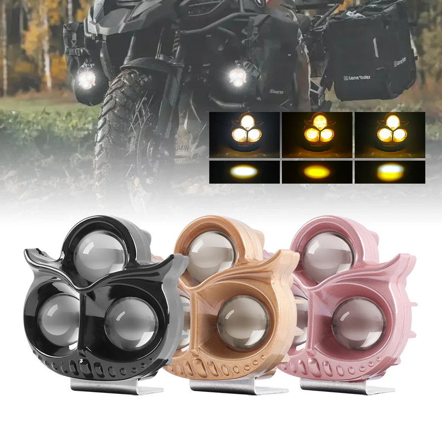 Motorcycle LED Spotlights 3 Projector Lens Owl Style Headlight Super Bright Driving Fog Light plastic for Moto ATV Scooter
Motorcycle LED Spotlights 3 Projector Lens Owl Style Headlight Super Bright Driving Fog Light plastic for Moto ATV Scooter