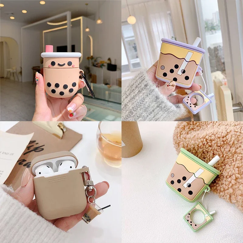 3D Cartoon Bubble Milk Tea For AirPods 2 3 Pro Headphone Case Silicone Cute Case Wireless Bluetooth Earphone Charging Box Cover
3D Cartoon Bubble Milk Tea For AirPods 2 3 Pro Headphone Case Silicone Cute Case Wireless Bluetooth Earphone Charging Box Cover