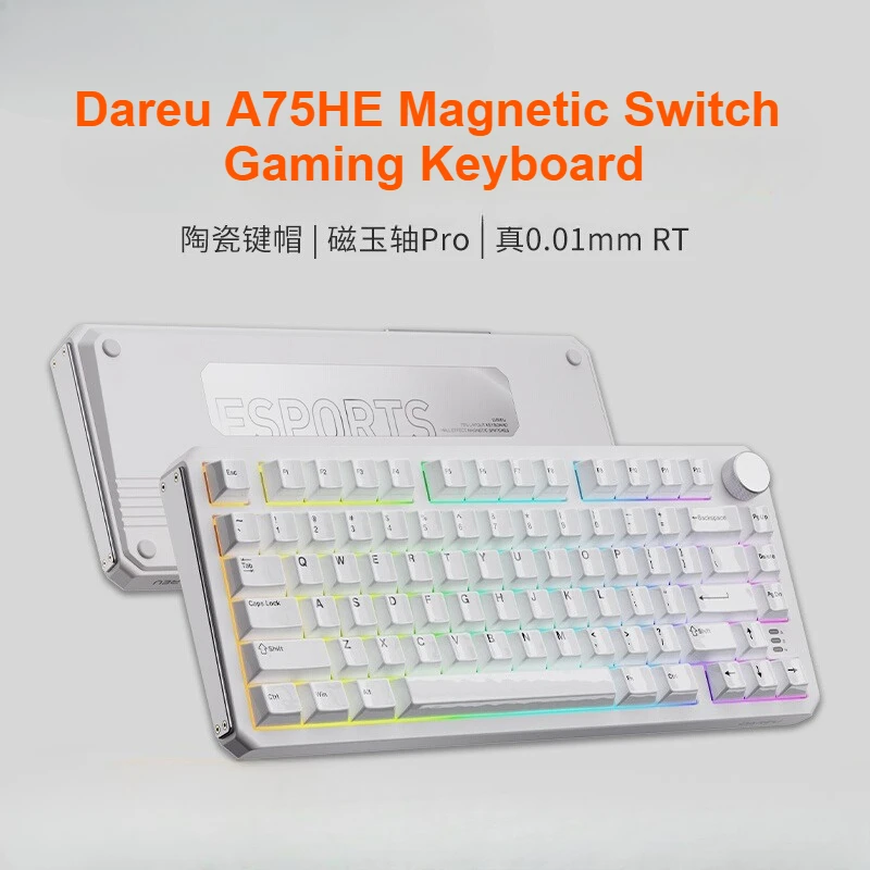 Dareu A75HE Magnetic Switch Gaming Keyboard 8000Hz RGB Alloy Case Ceramic Keycaps Jade Axis Pro Valorant Ready Ultra-Low Latency
Dareu A75HE Magnetic Switch Gaming Keyboard 8000Hz RGB Alloy Case Ceramic Keycaps Jade Axis Pro Valorant Ready Ultra-Low Latency