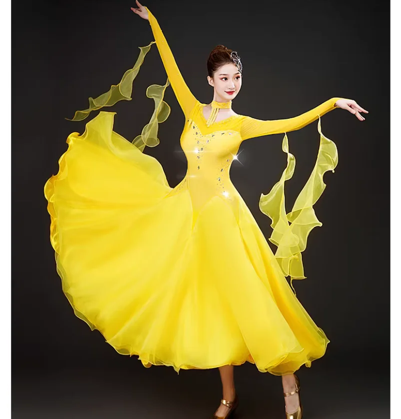 Modern dance dress slim fit stand up collar ballroom dance big swing dress
Modern dance dress slim fit stand up collar ballroom dance big swing dress