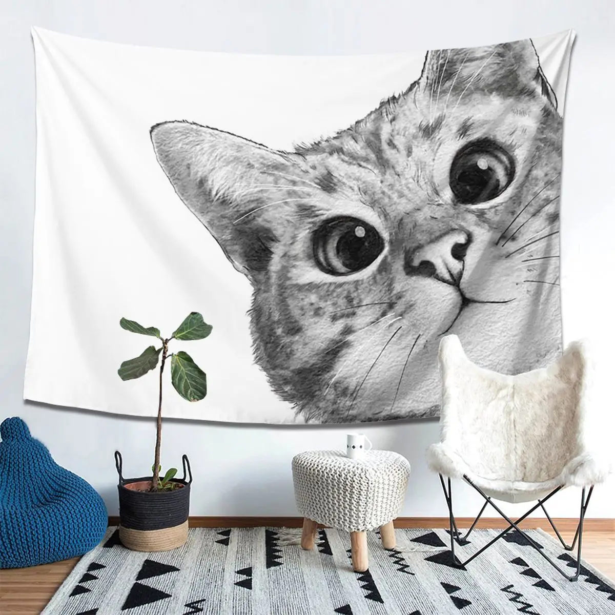 Гобелен с изображением хитрыго кота, украшение, художественные эстетические гобелены для гостиной, спальни, дома, настенная ткань, настенная подвеска
Гобелен с изображением хитрыго кота, украшение, художественные эстетические гобелены для гостиной, спальни, дома, настенная ткань, настенная подвеска