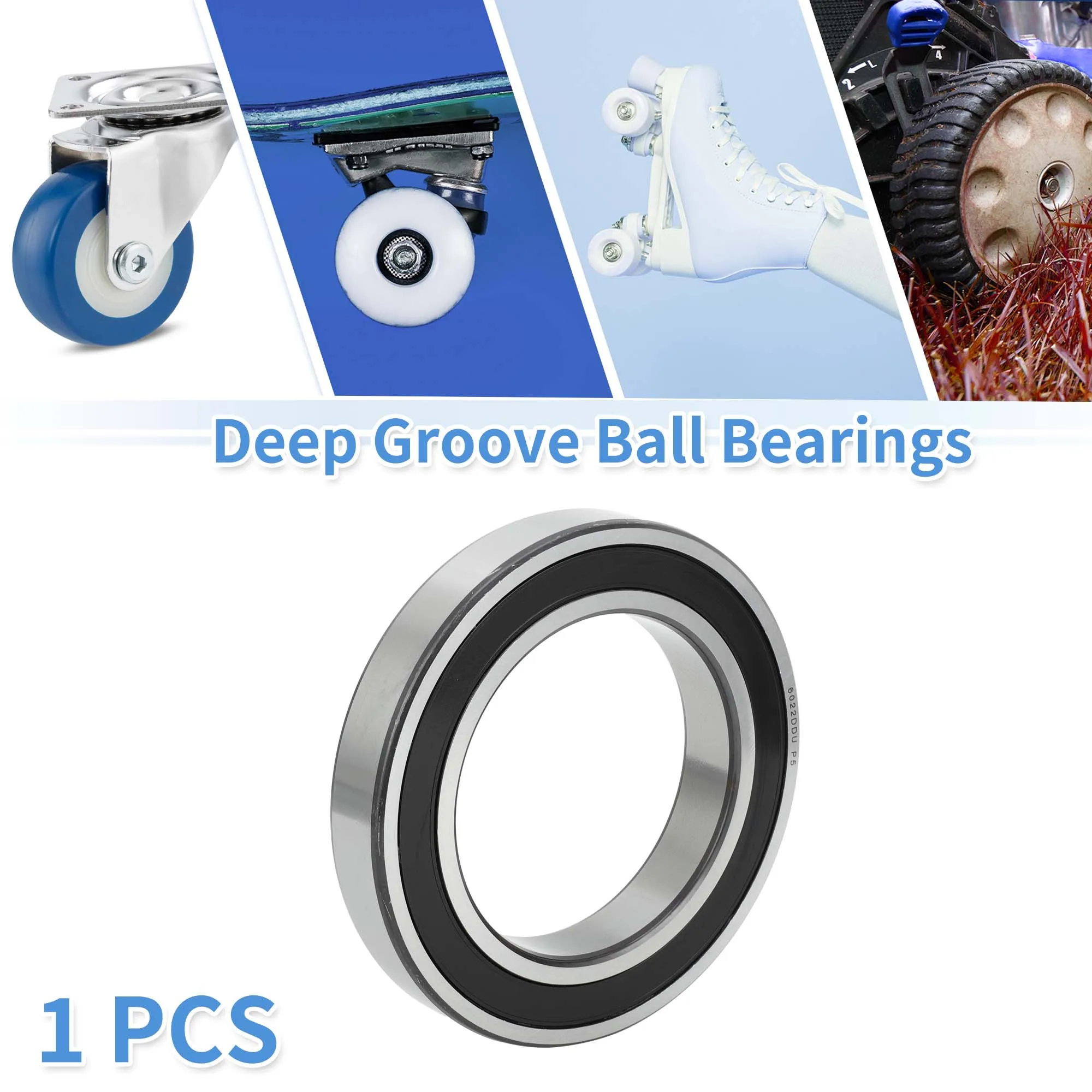 Motoforti 6022DDU & Deep Groove Ball Bearings P5 110x170x28mm Lubricated Bearings Double Rubber Seal Scooter Skateboard Wheel
Motoforti 6022DDU & Deep Groove Ball Bearings P5 110x170x28mm Lubricated Bearings Double Rubber Seal Scooter Skateboard Wheel
