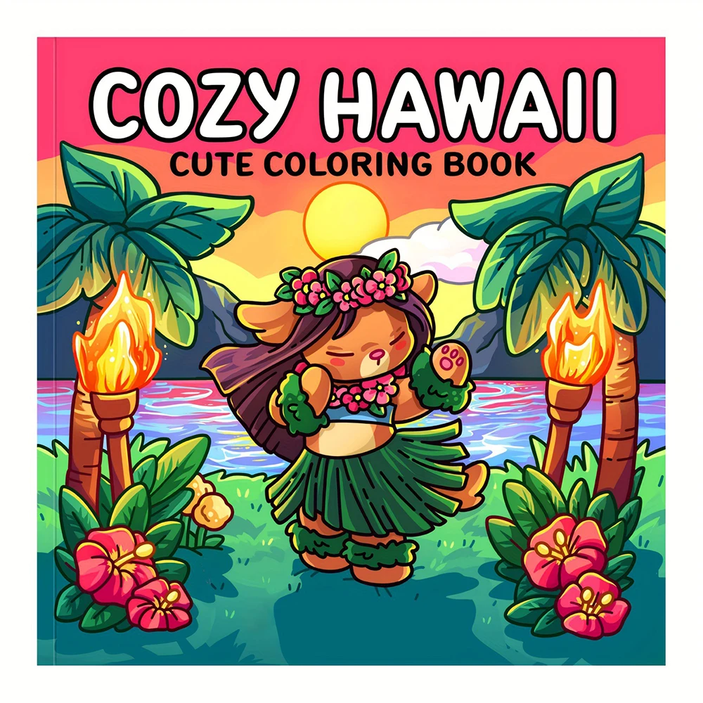 Hawaiian style coloring book, creative and cute coloring book, students can decompress and draw
Hawaiian style coloring book, creative and cute coloring book, students can decompress and draw