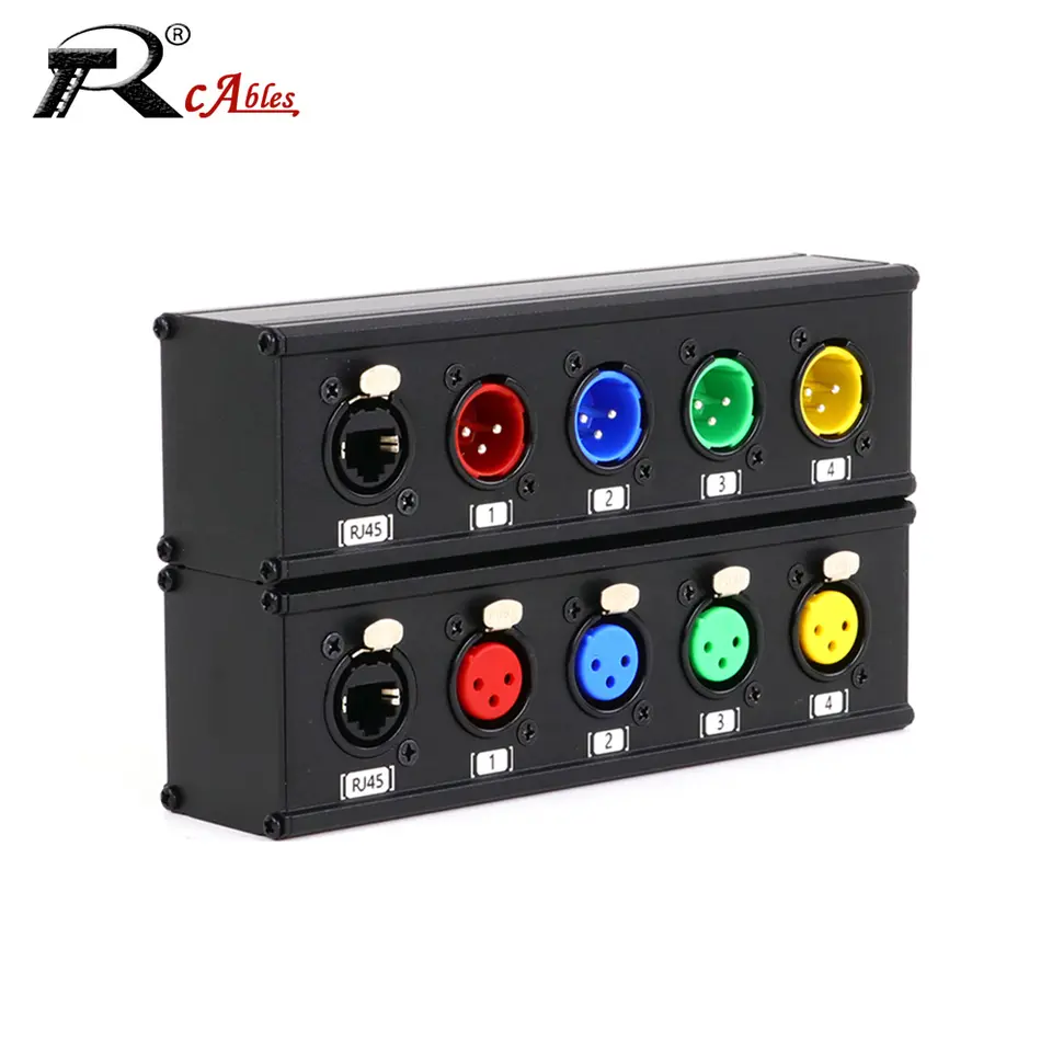 STP RJ45 CAT5 naar 4-kanaals 3-pins