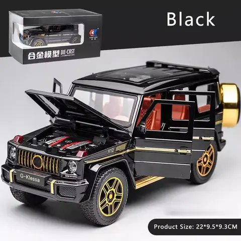 1:24 Simulated Benz G63 Alloy Car Model Sound And Light Pull-Back Toy Car Metal Off-Road Vehicle Boys Collection Ornaments Gift