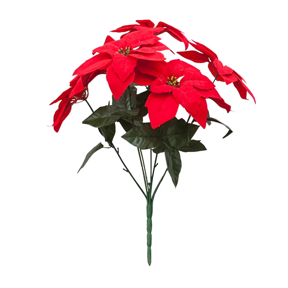 Christmas Red Artificial Flowers Decor Indoor Room Premium Flannel Touch Poinsettia Christmas Table Centerpiece
Christmas Red Artificial Flowers Decor Indoor Room Premium Flannel Touch Poinsettia Christmas Table Centerpiece