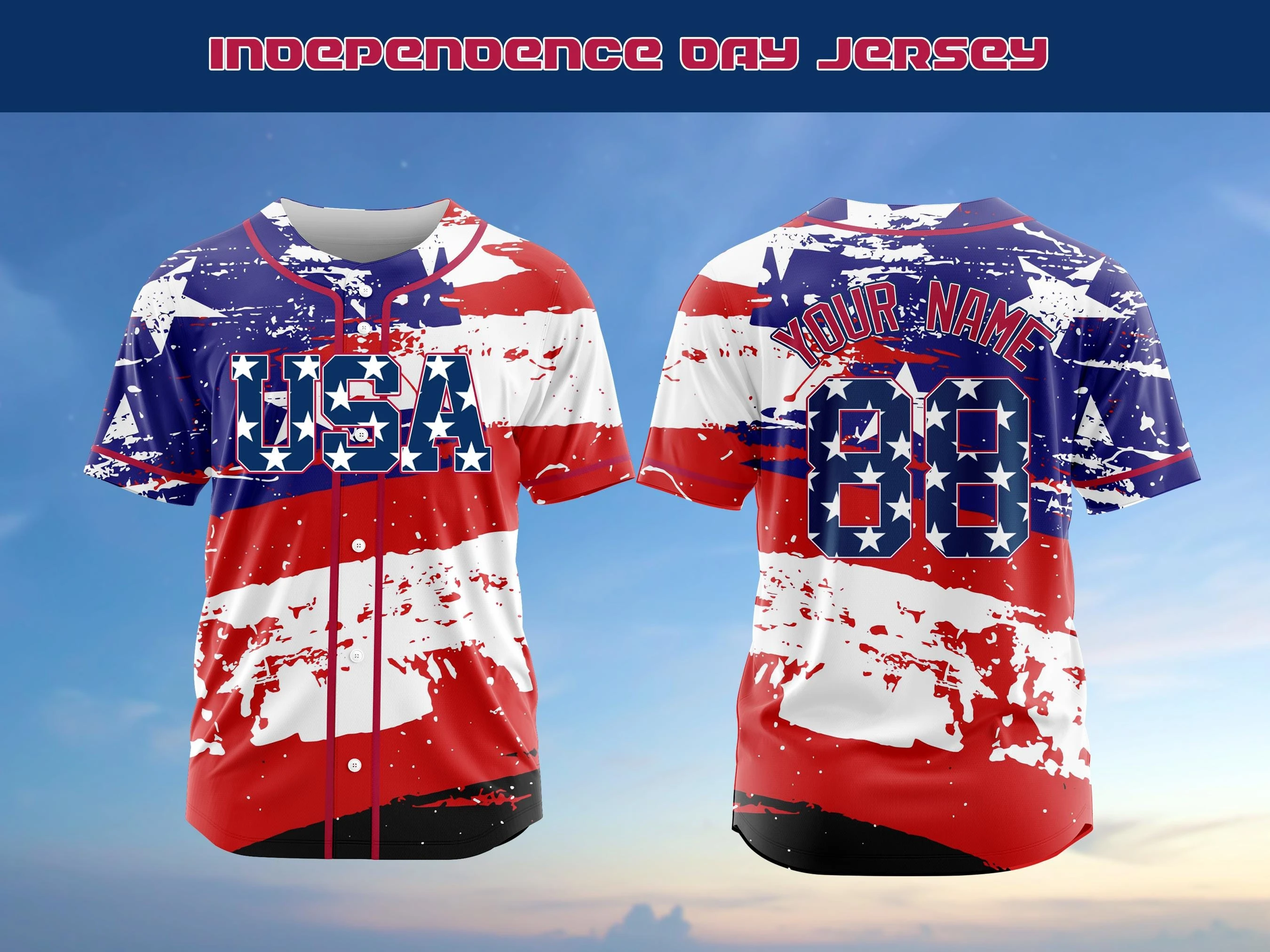 Hot Custom Baseball Jersey, Personalized Jersey, Independence Day Baseball Shirt, Patriotic Team Uniform for Couples and Players
Hot Custom Baseball Jersey, Personalized Jersey, Independence Day Baseball Shirt, Patriotic Team Uniform for Couples and Players
