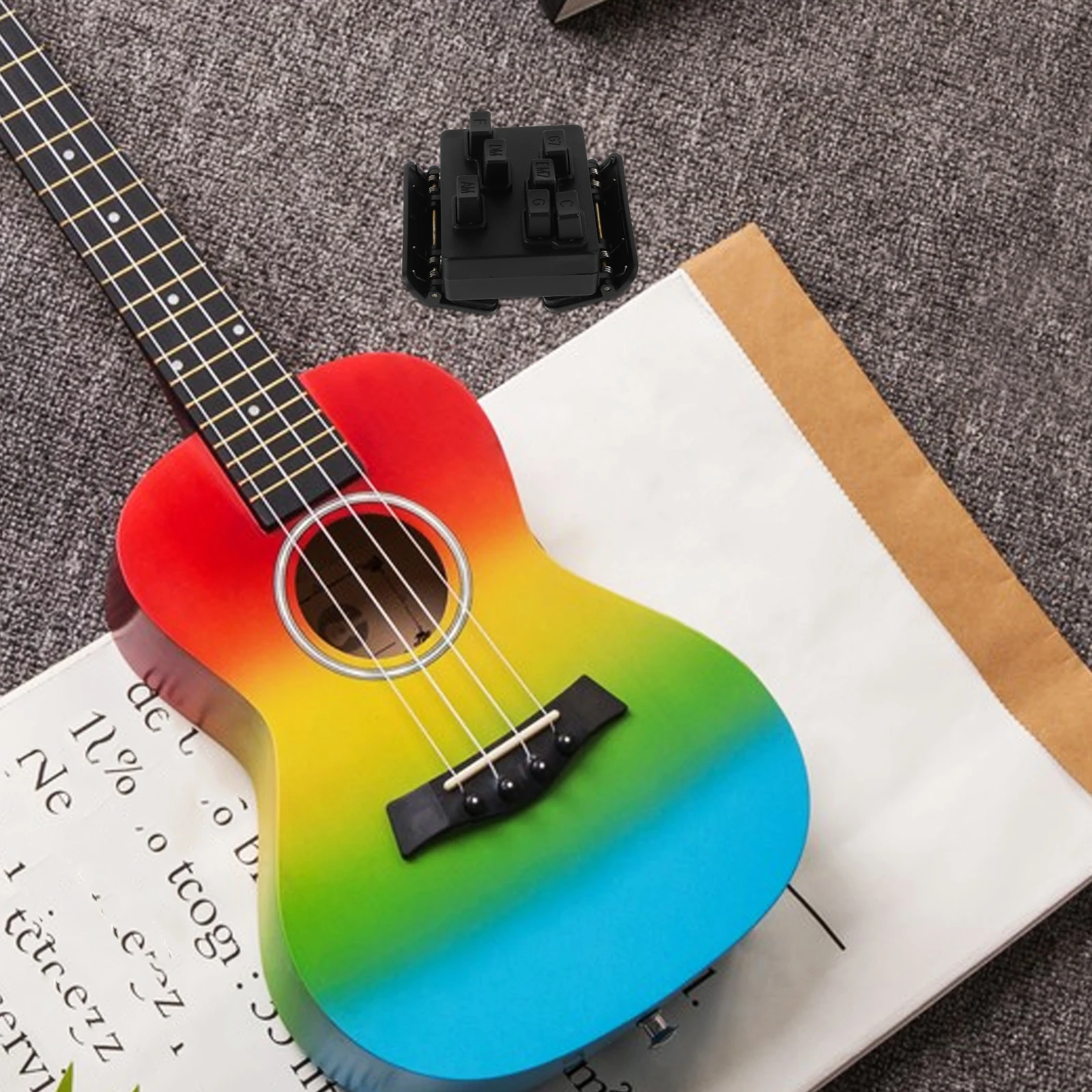 Ukulele Aid Chord Presser Guitar Easy Practice Tools Black Trainer for Beginners Helper Accessibility
Ukulele Aid Chord Presser Guitar Easy Practice Tools Black Trainer for Beginners Helper Accessibility