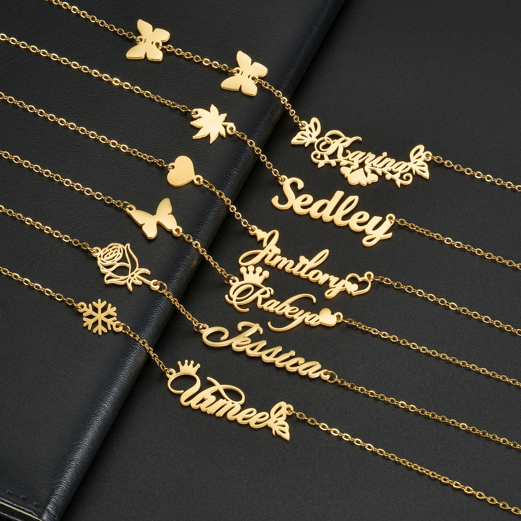 Custom Name Butterfly Necklaces Stainless Steel Personalized Zircon Letter Heart Chain Jewellry For Woman Valentine's Day Gift
Custom Name Butterfly Necklaces Stainless Steel Personalized Zircon Letter Heart Chain Jewellry For Woman Valentine's Day Gift